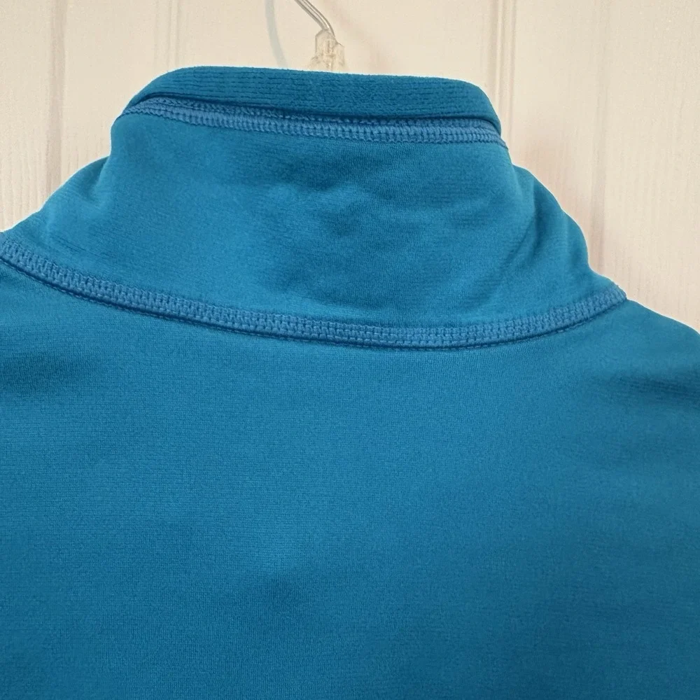 The North Face Pullover Men Medium Aqua 1/4 Zip Long Sleeve Outdoor Hiking Layer